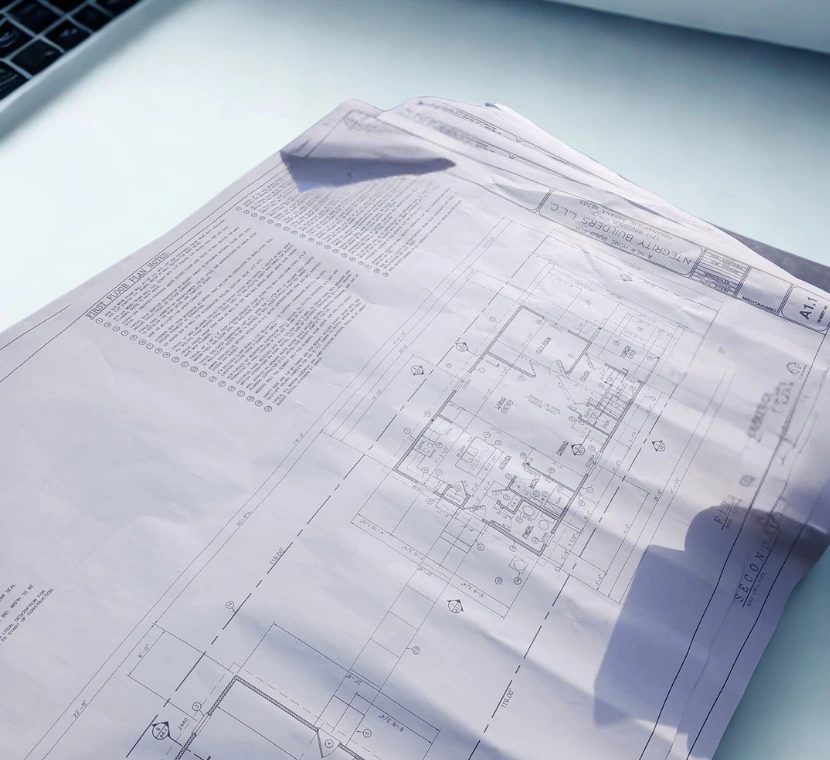 Ntegrity Builders About Us — blueprint design and planning for Central Indiana homes