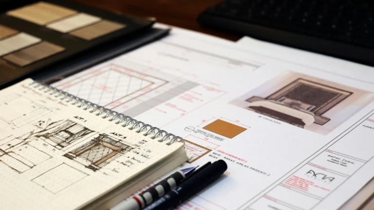 Remodeling plans and material selections used for project planning and cost decisions