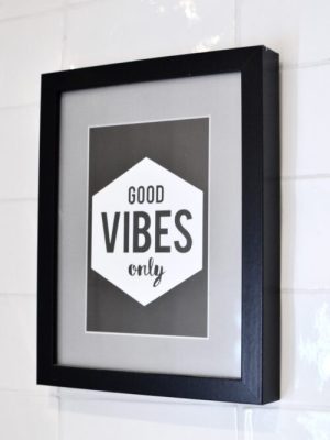 Home office decor, inspirational quote, good vibes only, remodel, home office